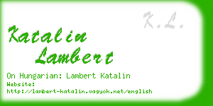 katalin lambert business card